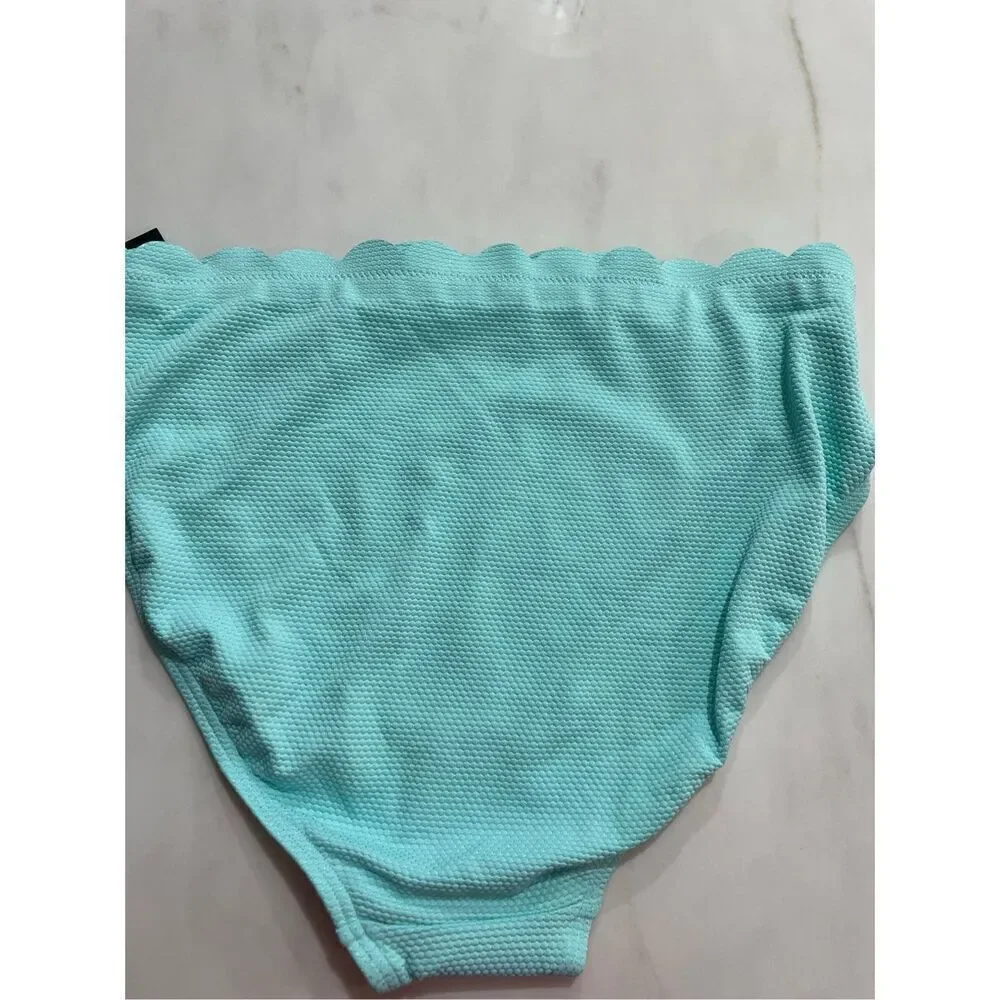 NWT Kate Spade Pique Scallops Bikini Bottom Size Large